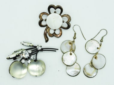 MOTHER OF PEARL VTG PIECES