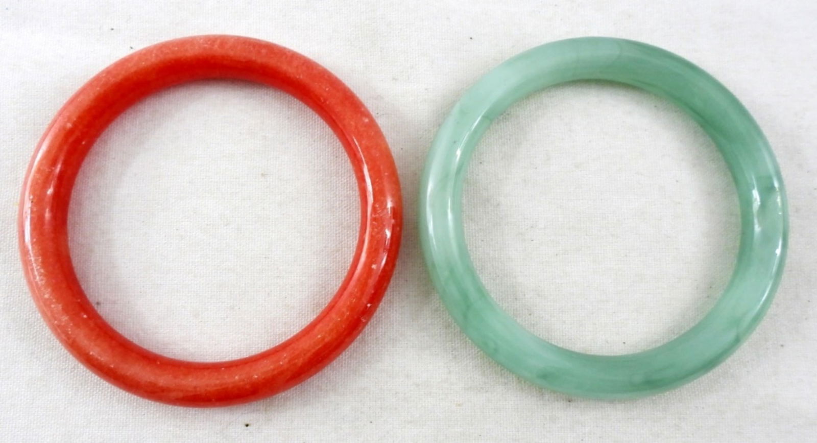 (2) JADE STYLE BANGLE BRACELETS (1 of 2)