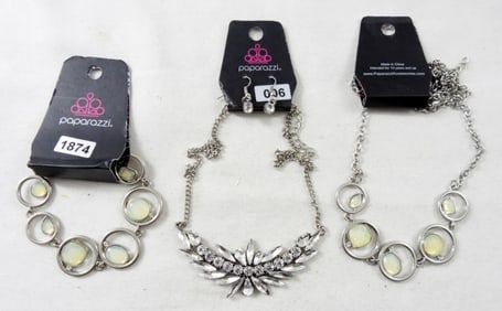 (3) PAPARAZZI JEWELRY PIECES - NEW