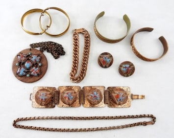 MATCHING ROSE GOLD & COPPER SET (8)