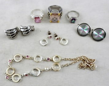 SILVER & PINK TONE SPARKLING VARIETY LOT
