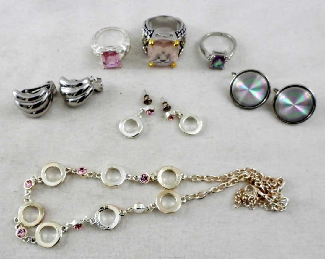 SILVER & PINK TONE SPARKLING VARIETY LOT (1 of 2)