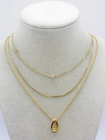 (3) CHAIN NECKLACES