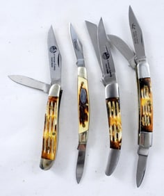 (4) BONE HANDLE KNIFE LOT