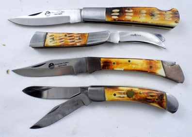 (4) BONE HANDLE KNIFE LOT