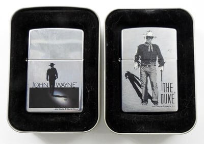 (2) 2005 SEALED JOHN WAYNE ZIPPO LIGHTERS
