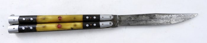 11" BUTTERFLY KNIFE - VINTAGE BONE