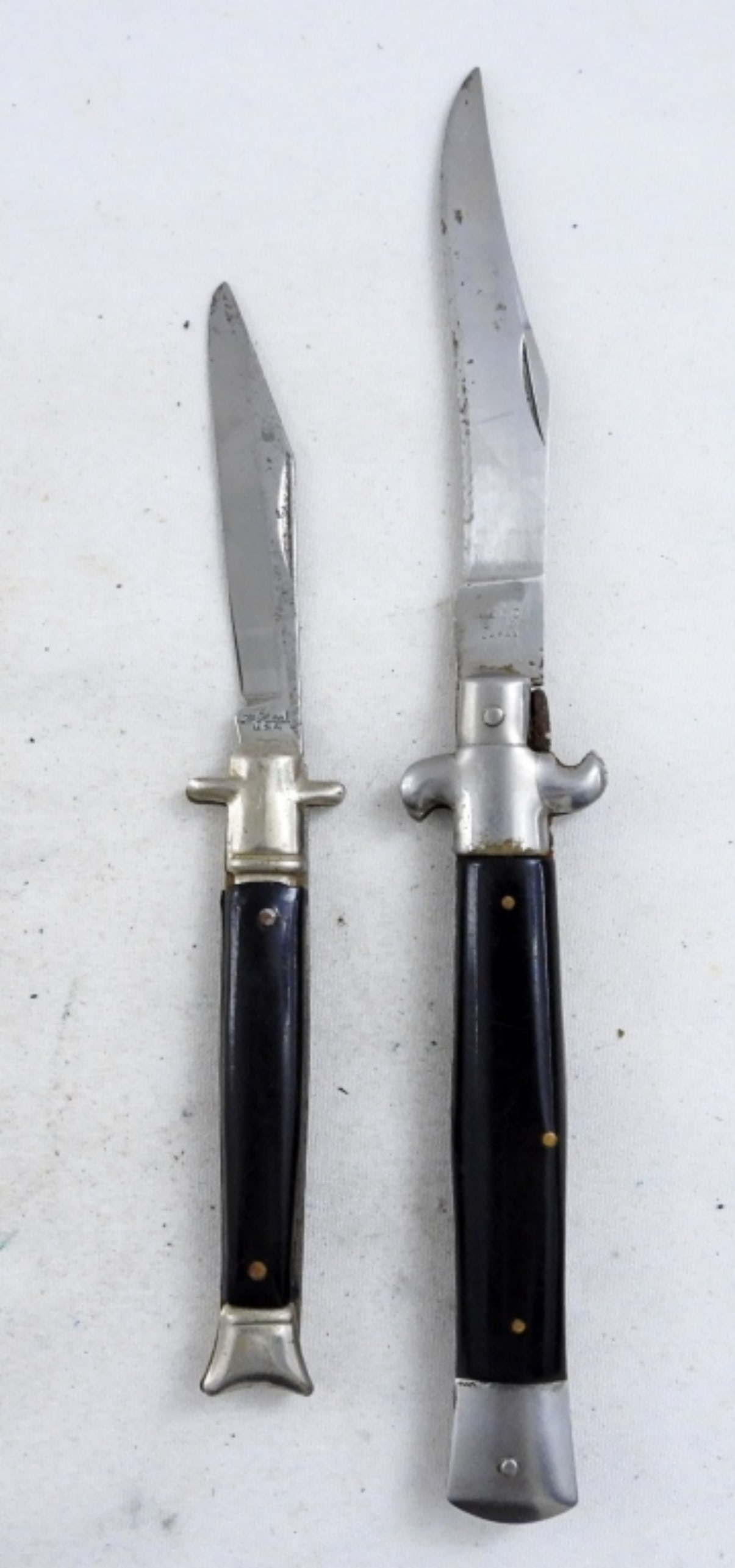 (2) LOCKBACK STRAIGHT EDGE FOLDING: 9" JAPAN GCCO & 7" IDEAL - BOTH USED