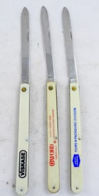 (3) VTG ADVERTISING FRUIT KNIFE LOT