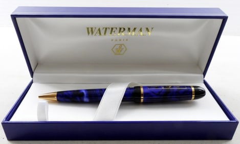 WATERMAN BLUE MARBLE PEN ORIGINAL BOX