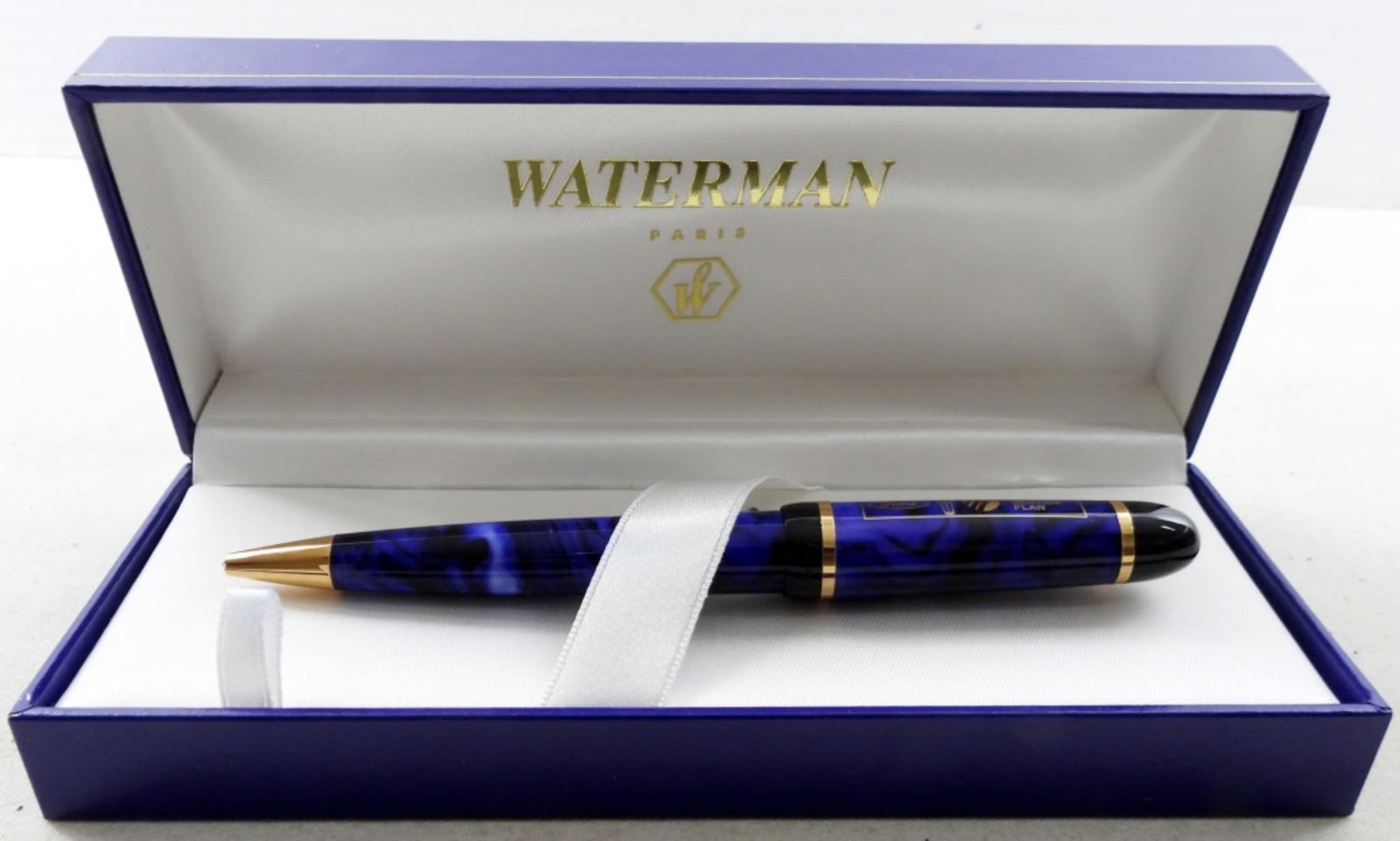 WATERMAN BLUE MARBLE PEN ORIGINAL BOX (1 of 2)