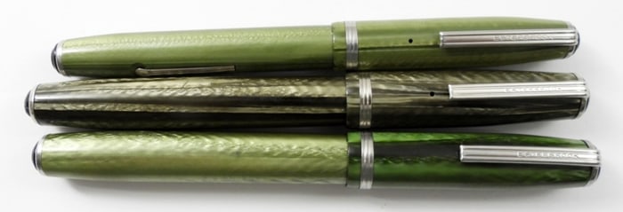 ESTERBROOK MARBLE GREEN FOUNTAIN PEN LOT