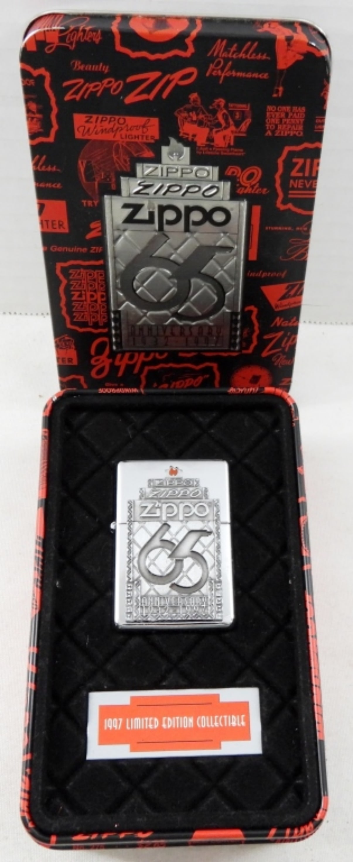 SEALED ZIPPO 65TH ANNIVERSARY 1932-1997 LIGHTER (1 of 4)