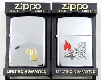 (2) ZIPPO ADVERTISING LIGHTERS