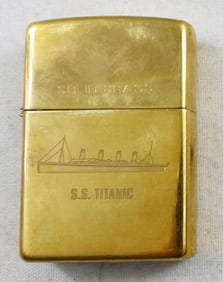 1995 SEALED SOLID BRASS S.S. TITANIC ZIPPO