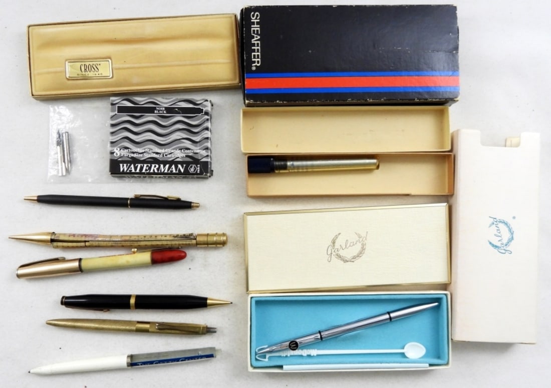 ASSORTED VINTAGE PEN LOT: PENS, INK, NIBS (1 of 2)