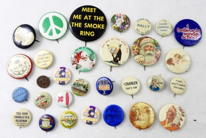 30 ASSORTED VINTAGE PINS