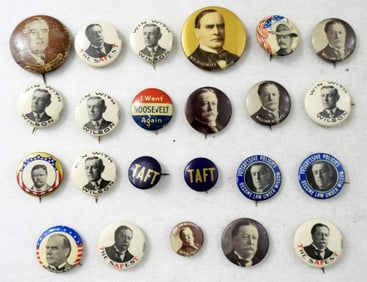 GREAT PRESIDENTIAL CAMPAIGN PINS (23)