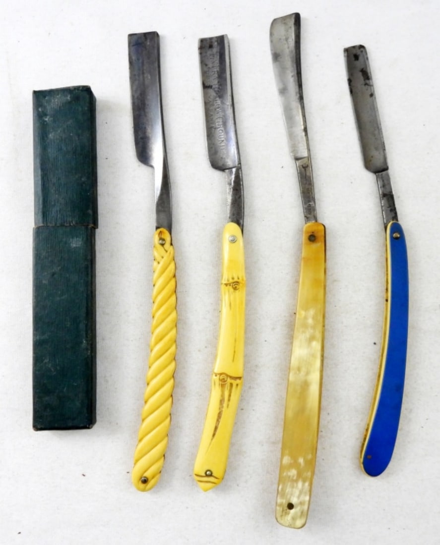 UNIQUE VINTAGE STRAIGHT EDGE RAZOR LOT (1 of 2)