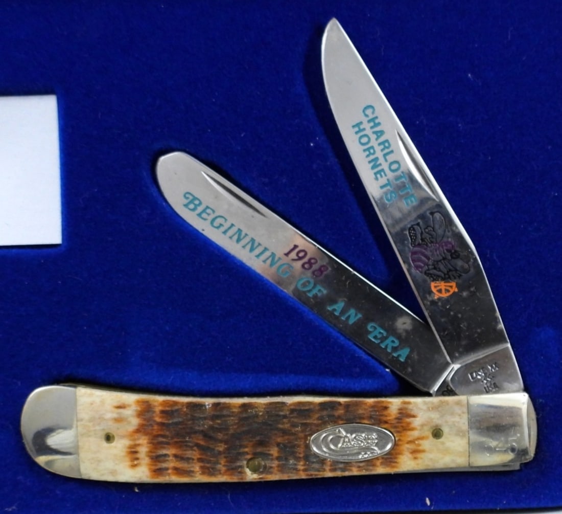 1988 CASE COLLECTORS KNIFE CHARLOTTE HORNETS (1 of 2)