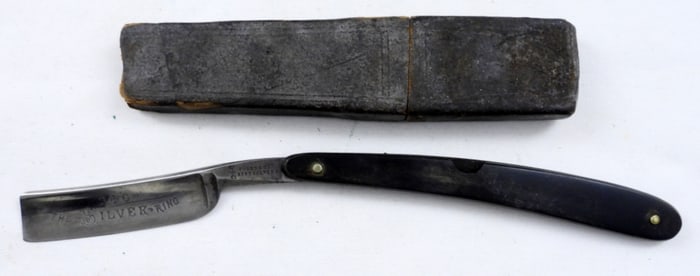 VINTAGE BEST SILVER STEEL STRAIGHT RAZOR