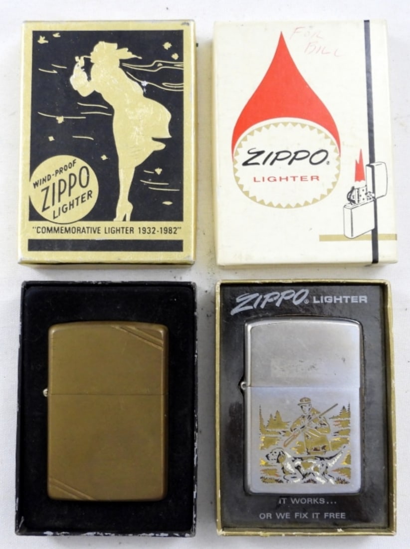 (2) VTG ZIPPOS- HUNTING DOG 1971 (1 of 4)