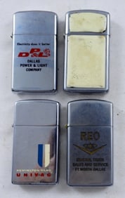 (4) VTG SLIM ZIPPOS 1990,1983,1966,1959