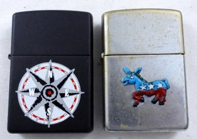 (2) 1998 MARLBORO COMPASS ZIPPO
