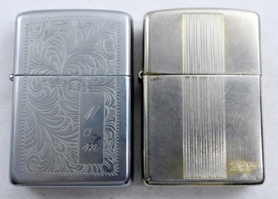 1994 VTG BRASS ZIPPO- 1980 VTG ZIPPO