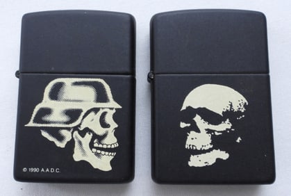(2) 1990'S SKULL LIGHTERS SEALED
