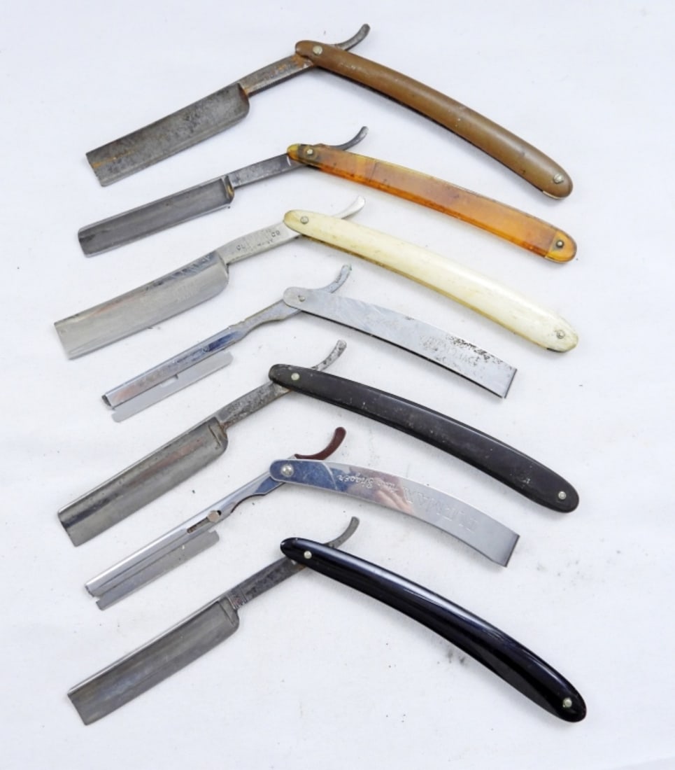 7 ASSORTED VINTAGE RAZORS LOT (1 of 2)