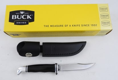 BUCK 102 WOODSMAN FIXED KNIFE IN SHEATH
