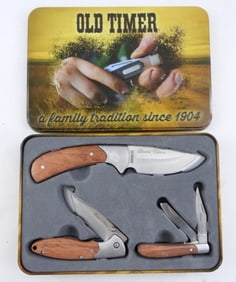OLD TIMER COMMEMORATIVE TIN (3 KNIVES)