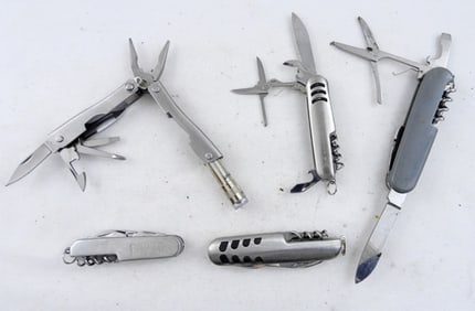 (5) SILVER TONED MULTI- TOOL LOT