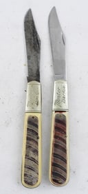 (2) PRE OWNED BARLOW POCKET KNIVES