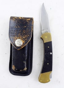BUCK KNIFE SINGLE BLACK BLACK HANDLE
