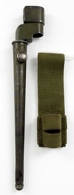 MILITARY ROD STYLE BAYONET w/SCABBARD