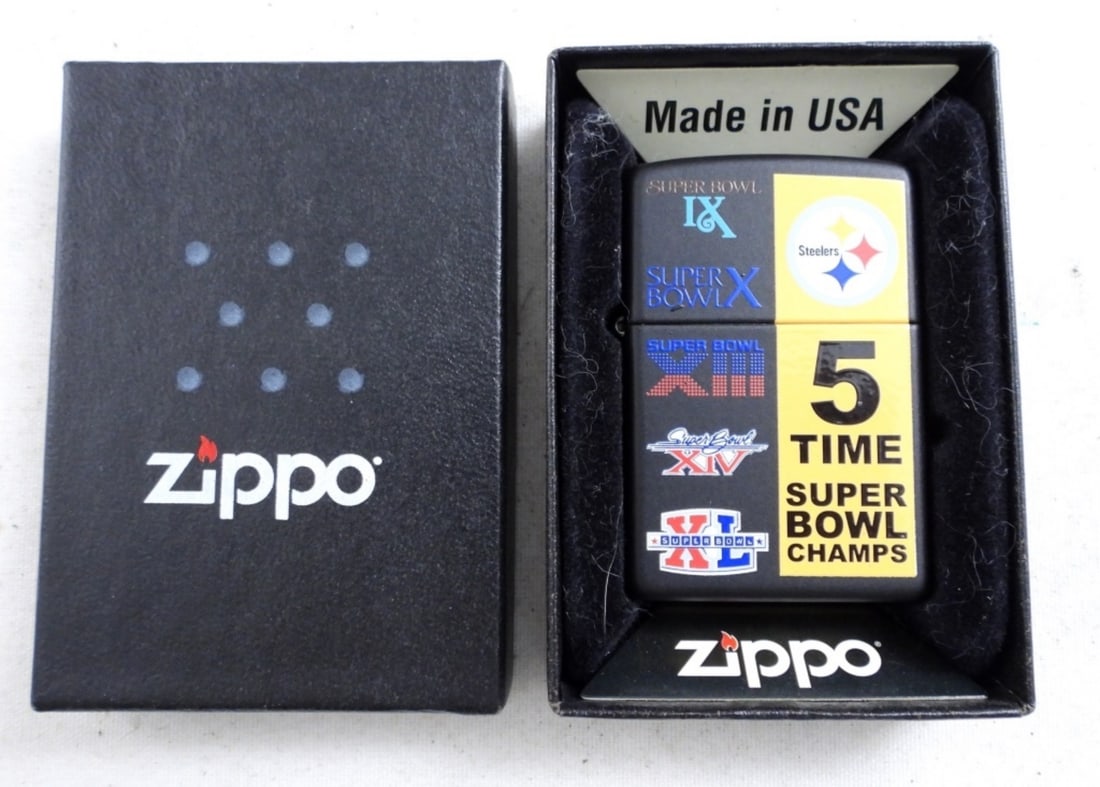FIRED 2006 ZIPPO STEELERS 5X SUPERBOWL CHAMPS (1 of 4)