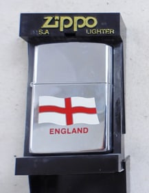 1998 UNFIRED ENGLAND FLAG ZIPPO LIGHTER