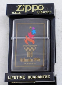 UNFIRED ZIPPO OLYMPIC 100 YRS ATLANTA 1996