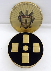 D-DAY NORMANDY 50 ANN. ZIPPO LIGHTER SET
