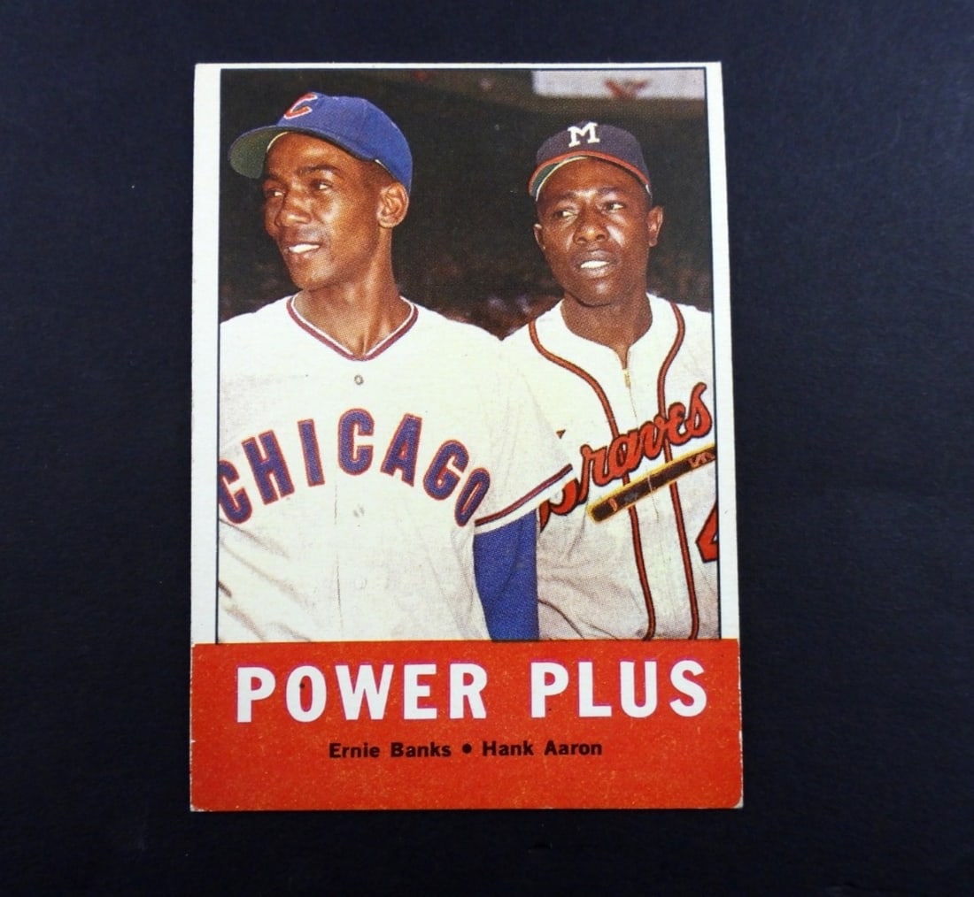 1963 TOPPS POWER PLUS BANKS/AARON (1 of 2)