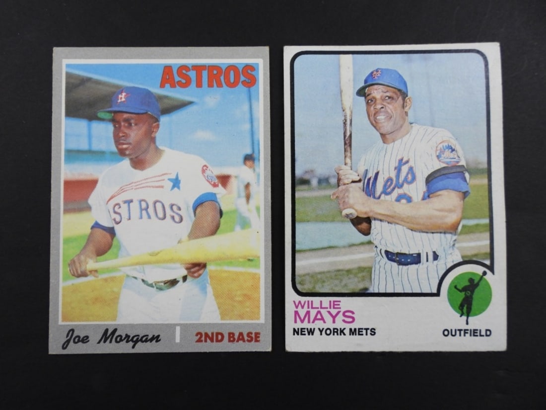 1970 TOPPS JOE MORGAN, 1973 TOPPS MAYS (1 of 2)