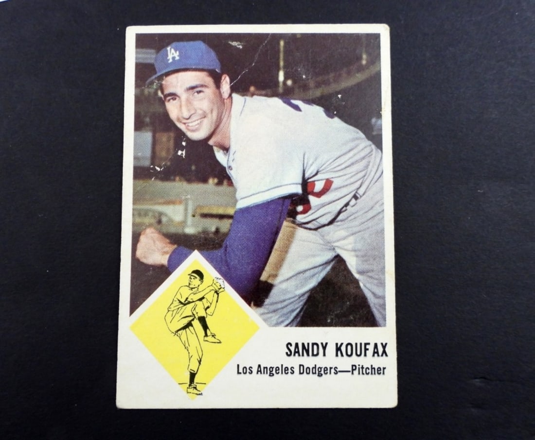 1963 FLEER #42 SANDY KOUFAX: GOOD/VG