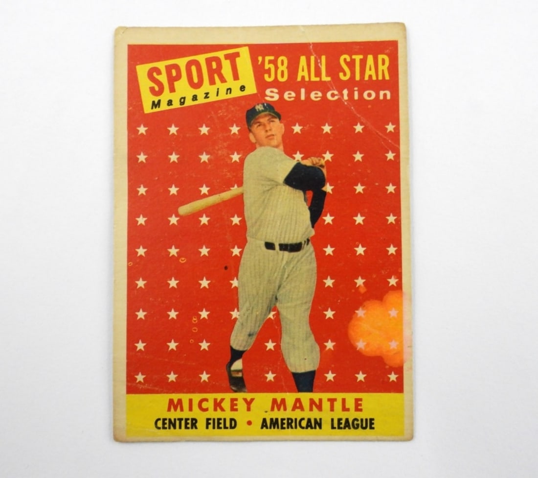 1958 TOPPS #487 MICKEY MANTLE AS: GOOD - KEY CARD