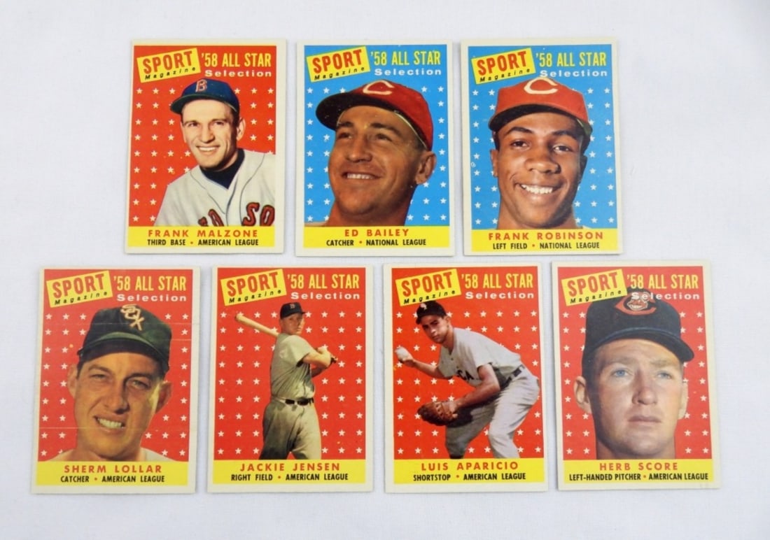 (7) 1958 TOPPS ALL STAR LOT - NICE! (1 of 2)