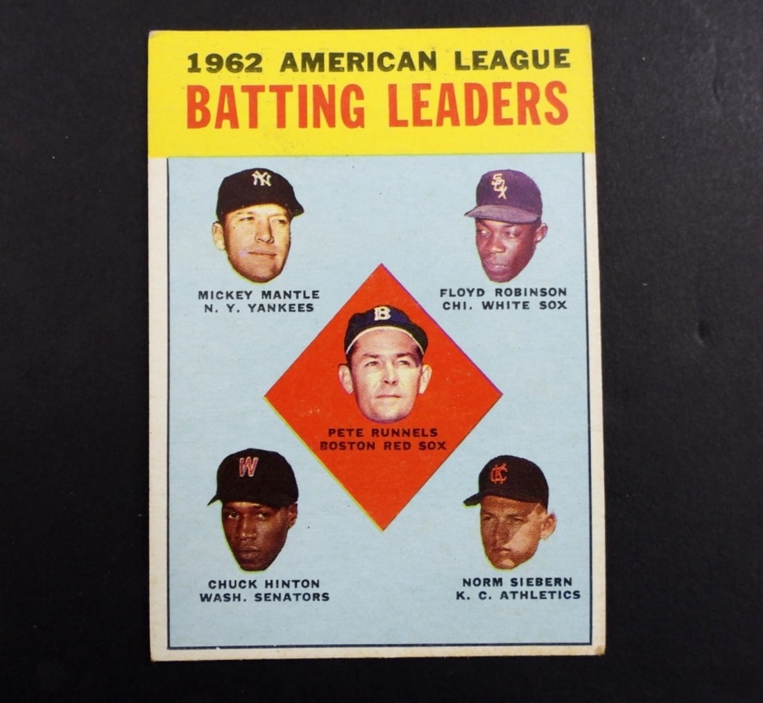 1963 TOPPS #2 BATTING LEADERS - MANTLE: NICE VGEX