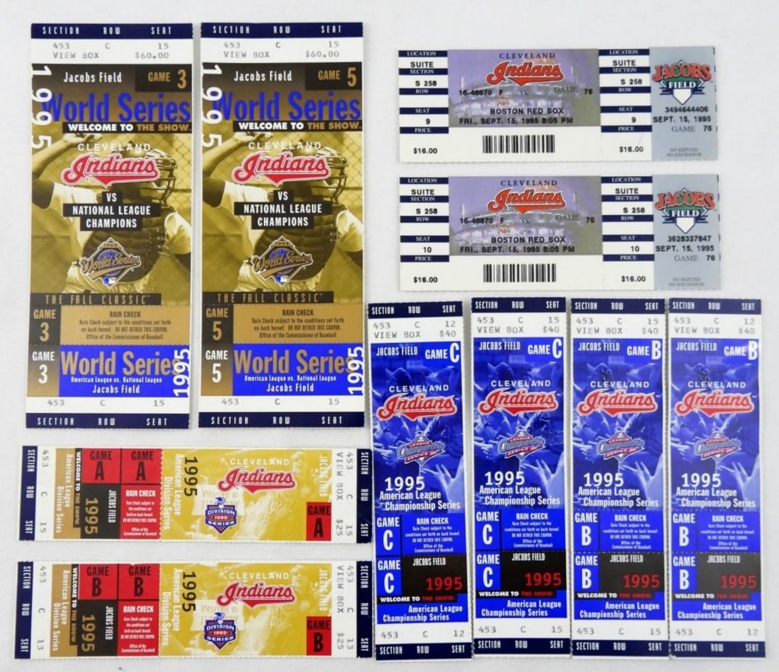 (10) 1995 WORLD SERIES & PLAYOFF TICKETS (1 of 2)
