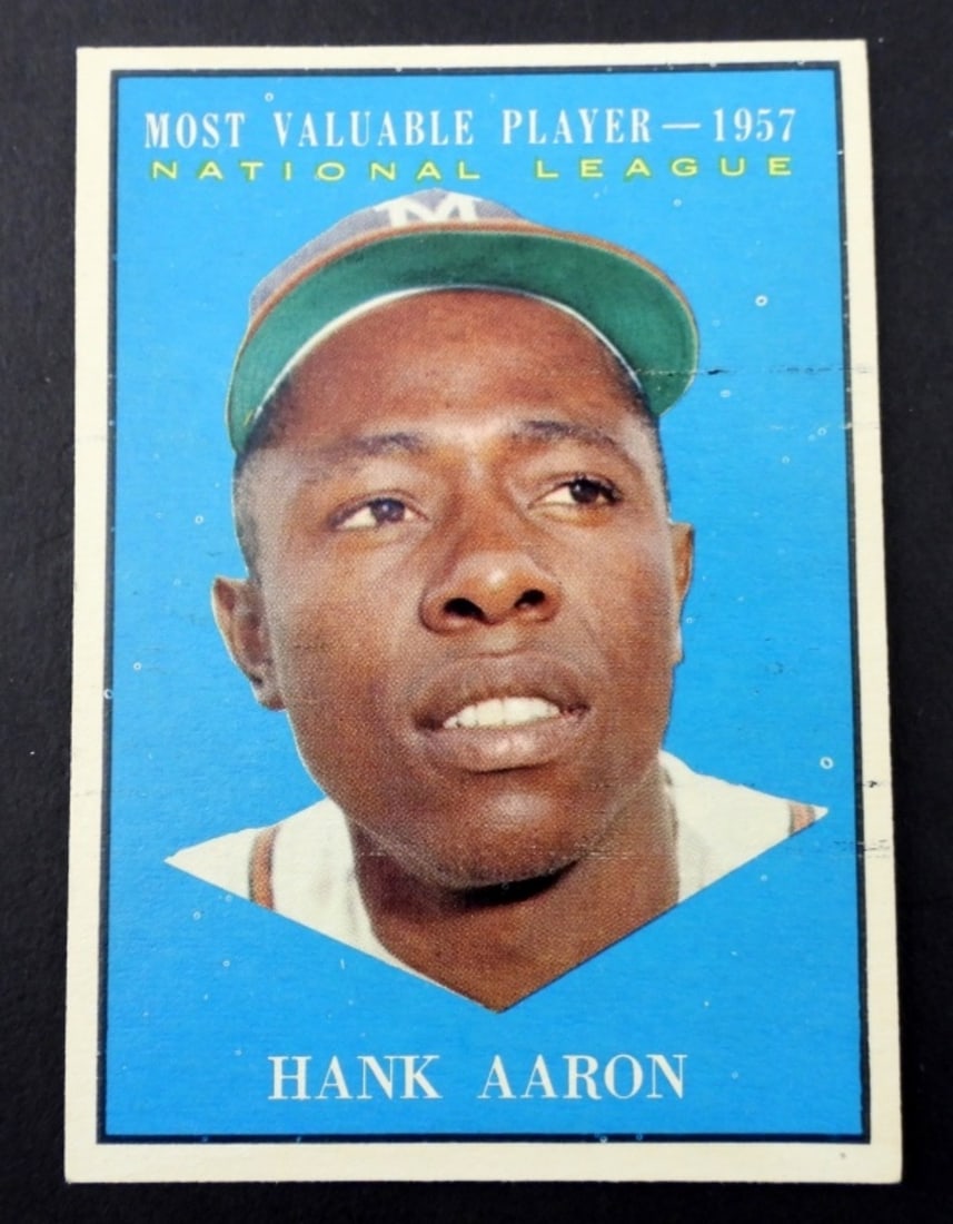 1961 TOPPS #484 HANK AARON MVP (1 of 2)