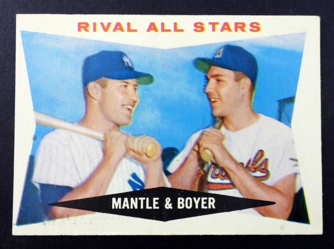 1960 TOPPS #160 RIVAL ALL-STARS: MANTLE/BOYER - EX
